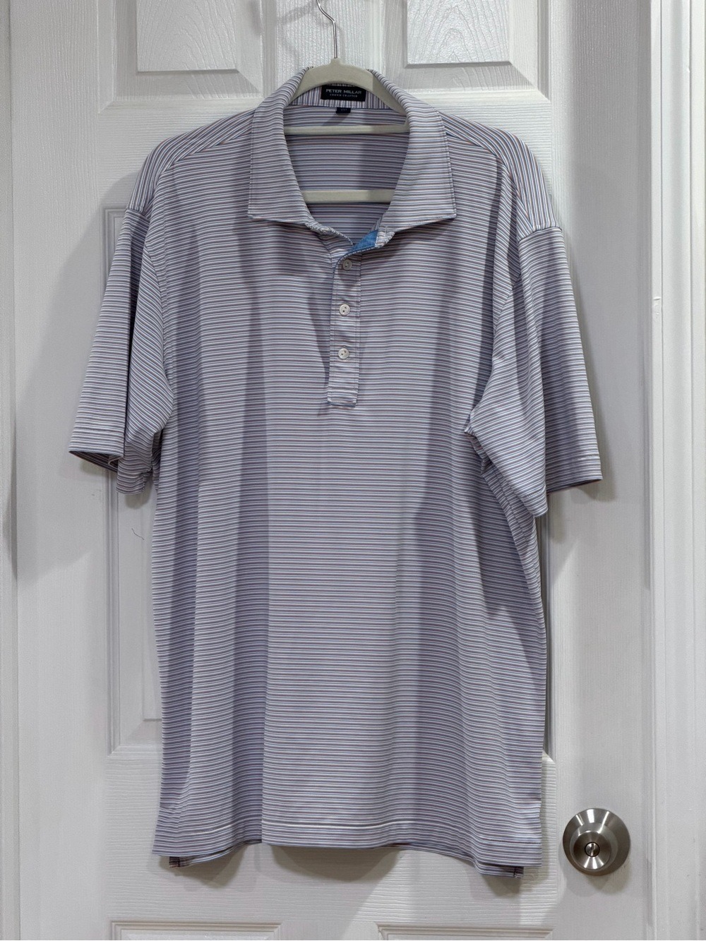 Peter Millar Blue & Gray Polo Shirt.